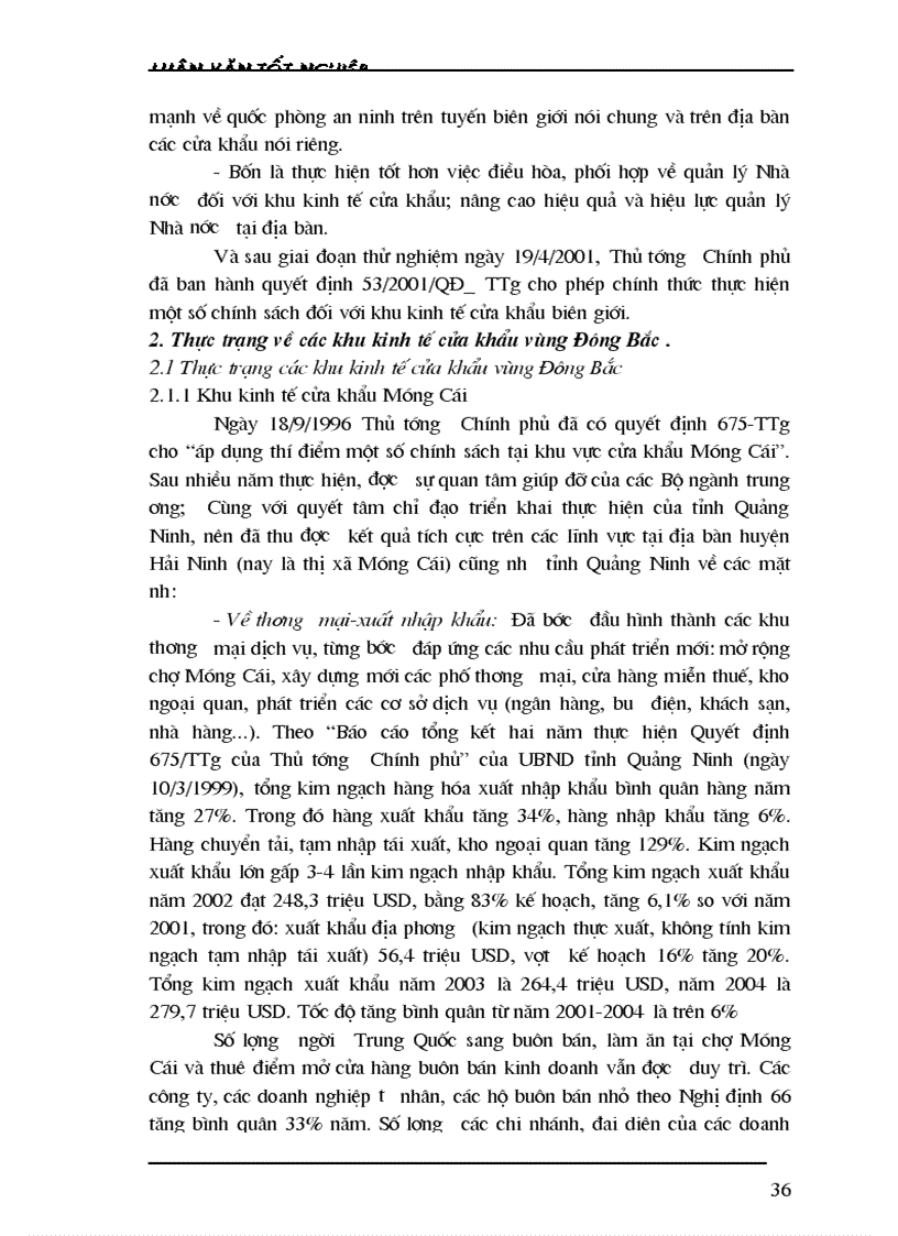 image for page Khu kinh tế cửa khẩu và tác động của nó đối với việc phát triển vùng đông bắc