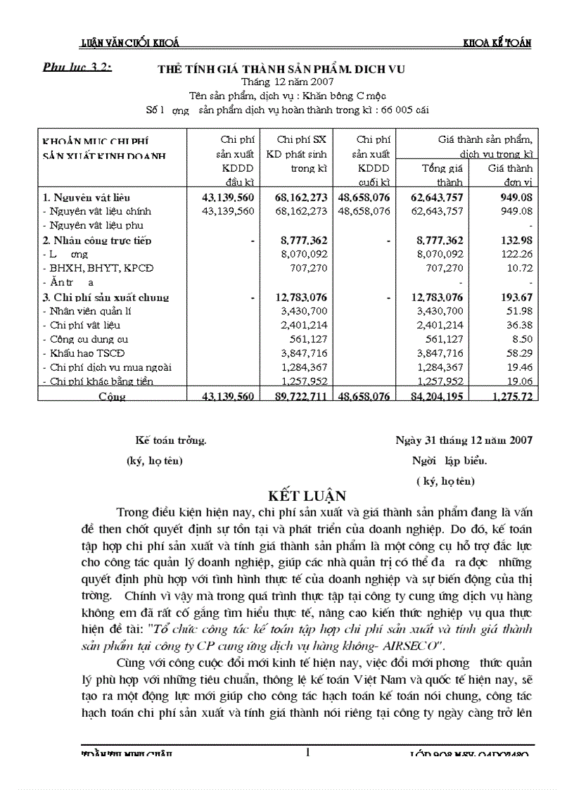 image for page Tổ chức công tác kế toán tập hợp chi phí sản xuất và tính giá thành sản phẩm tại công ty Cổ Phần cung ứng dịch vụ Hàng Không