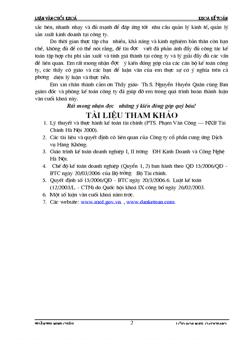 image for page Tổ chức công tác kế toán tập hợp chi phí sản xuất và tính giá thành sản phẩm tại công ty Cổ Phần cung ứng dịch vụ Hàng Không