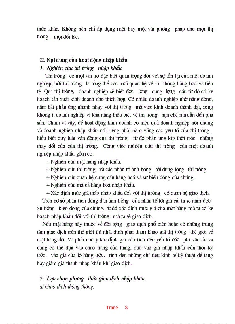 image for page Thực trạng và một số giải pháp hoàn thiện hoạt động nhập khẩu ở Công ty XNK và kỹ thuật bao bì