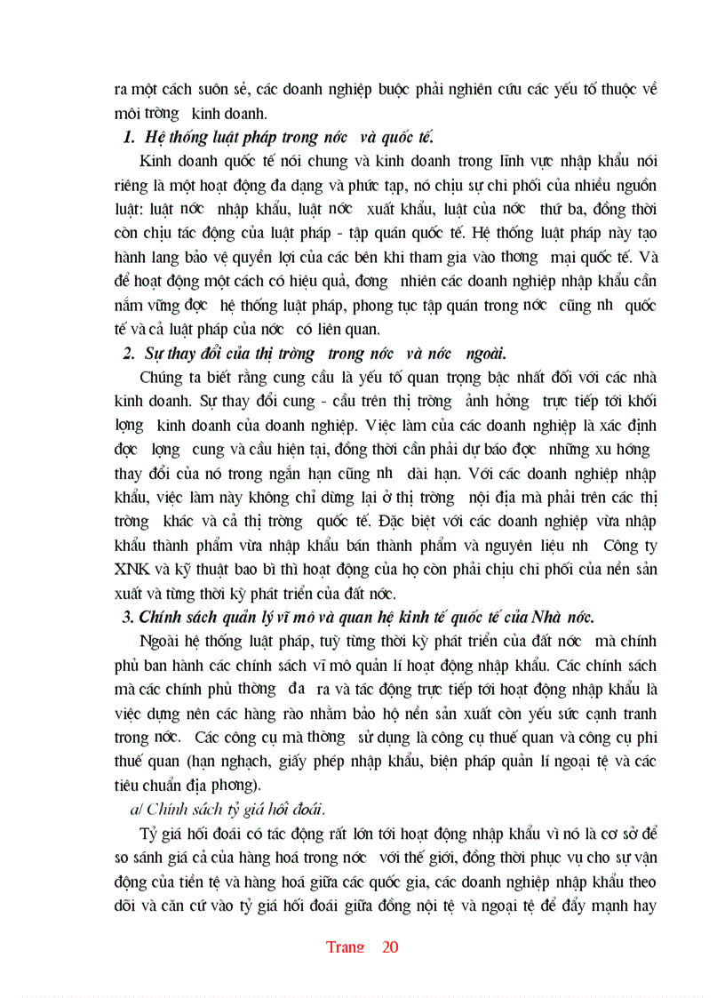 image for page Thực trạng và một số giải pháp hoàn thiện hoạt động nhập khẩu ở Công ty XNK và kỹ thuật bao bì