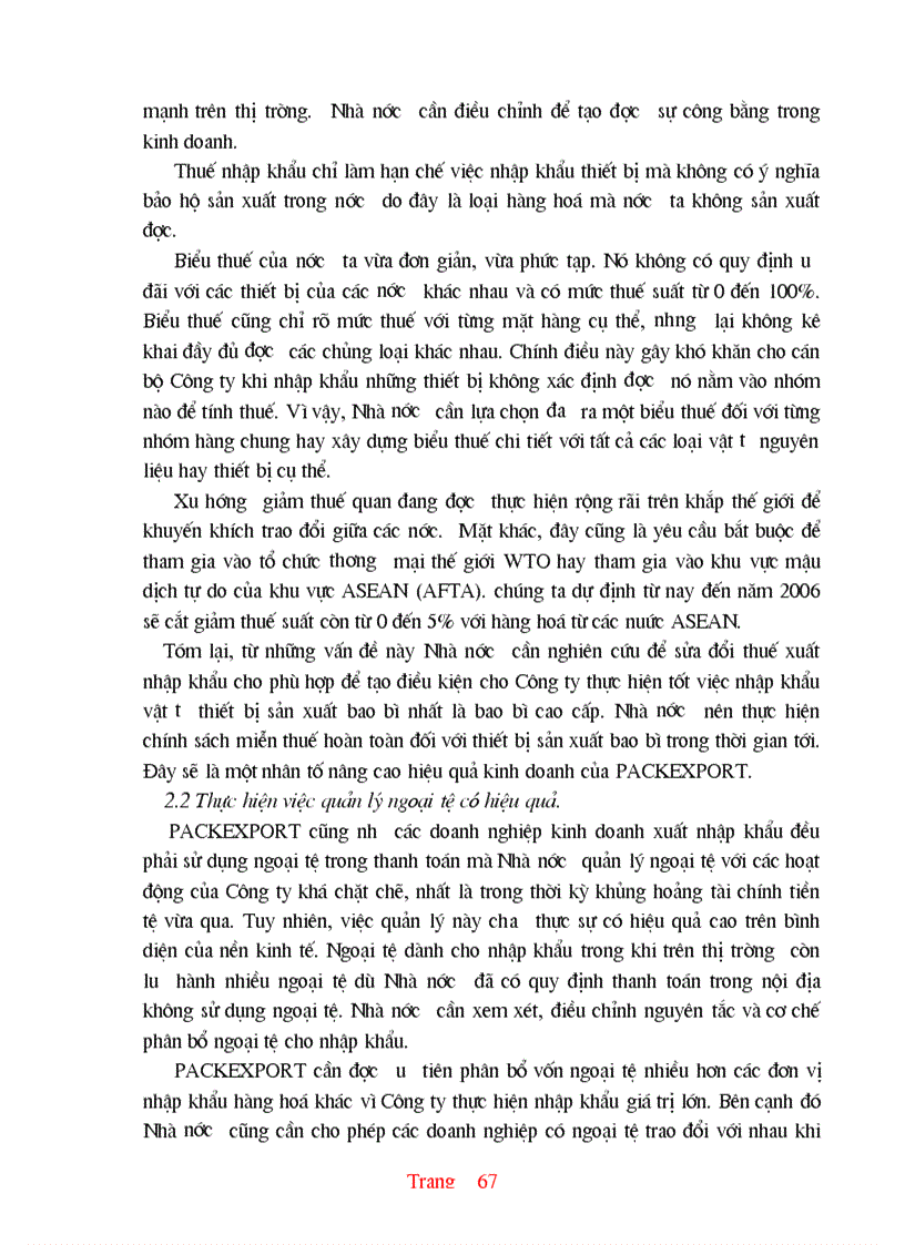 image for page Thực trạng và một số giải pháp hoàn thiện hoạt động nhập khẩu ở Công ty XNK và kỹ thuật bao bì