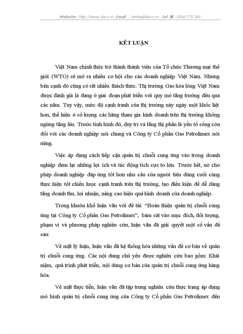 image for page Hoàn thiện quản trị chuỗi cung ứng tại Công ty Cổ phần Gas Petrolimex