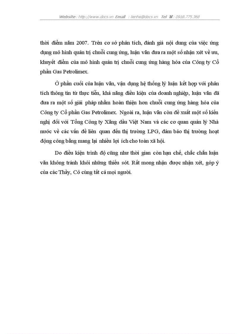 image for page Hoàn thiện quản trị chuỗi cung ứng tại Công ty Cổ phần Gas Petrolimex