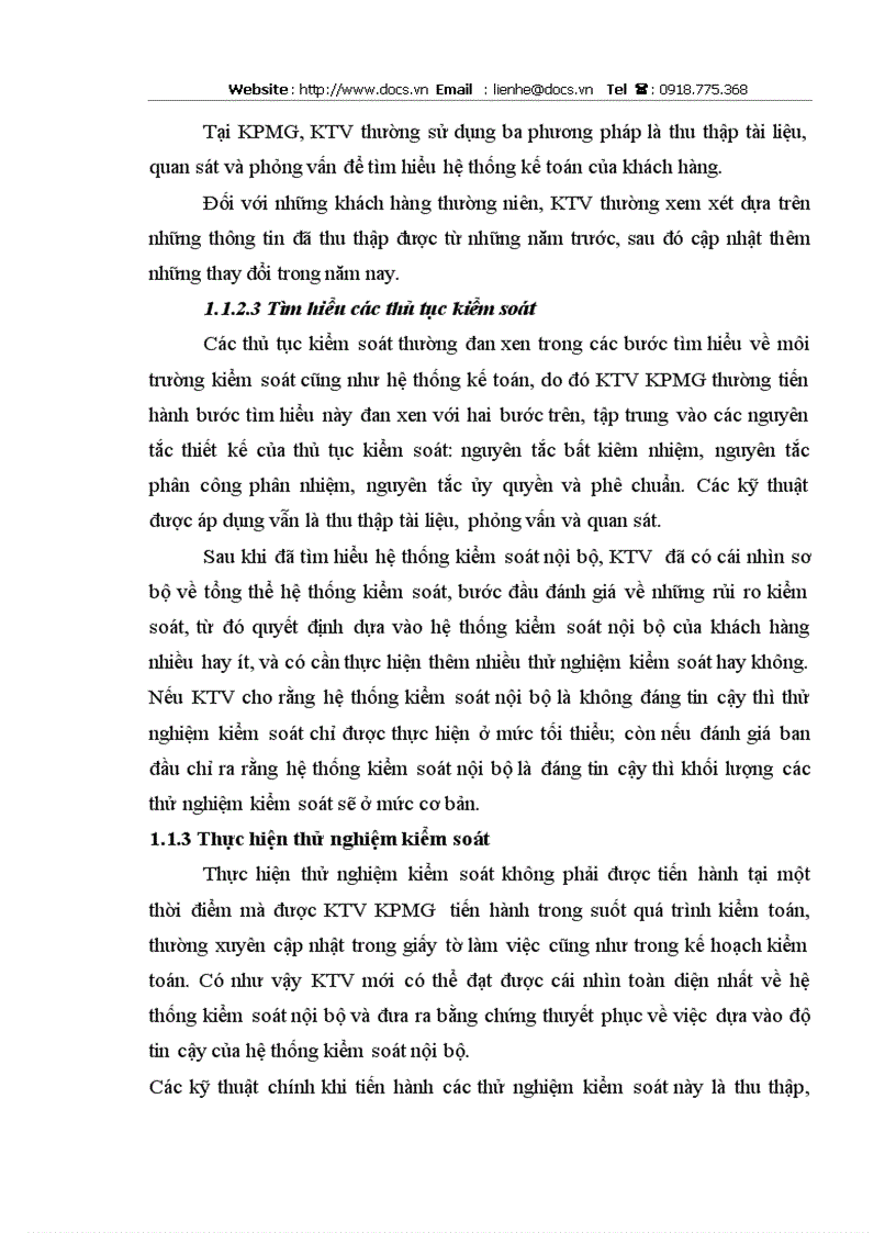 image for page Quy trình đánh giá hệ thống kiểm soát nội bộ trong kiểm toán báo cáo tài chính do công ty TNHH KPMG Việt Nam thực hiện