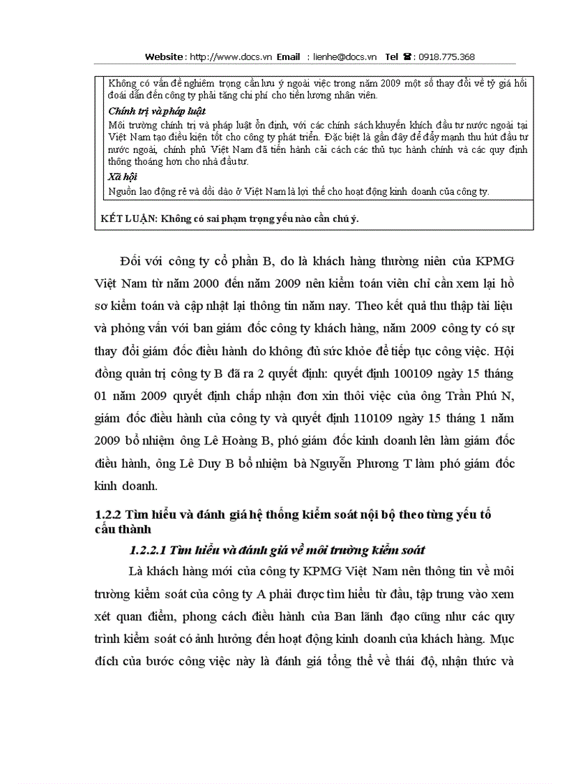 image for page Quy trình đánh giá hệ thống kiểm soát nội bộ trong kiểm toán báo cáo tài chính do công ty TNHH KPMG Việt Nam thực hiện
