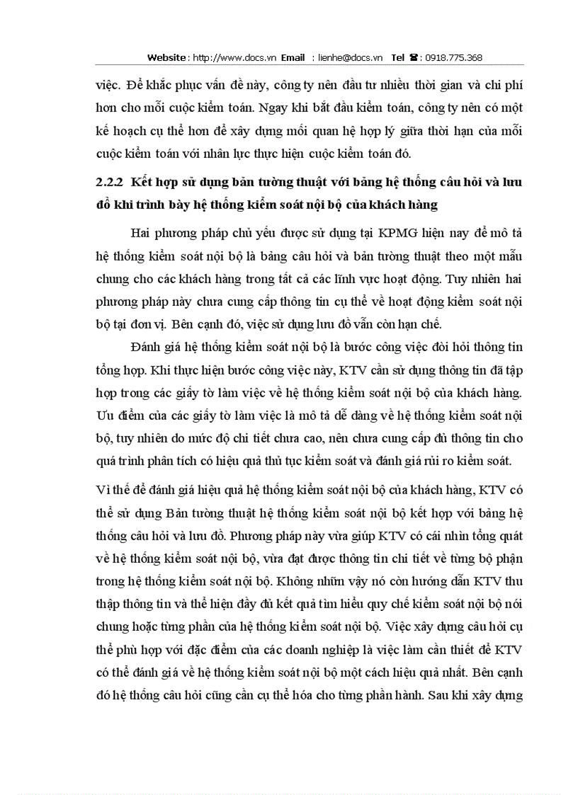 image for page Quy trình đánh giá hệ thống kiểm soát nội bộ trong kiểm toán báo cáo tài chính do công ty TNHH KPMG Việt Nam thực hiện