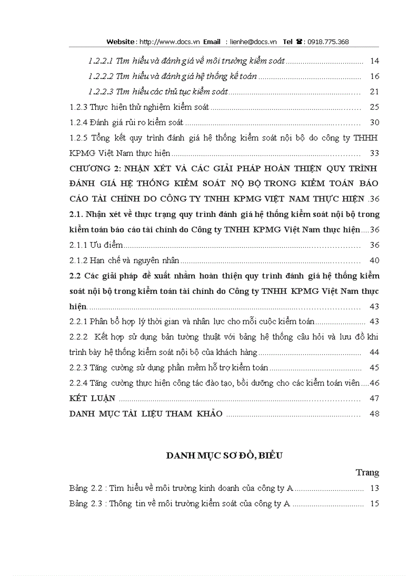 image for page Quy trình đánh giá hệ thống kiểm soát nội bộ trong kiểm toán báo cáo tài chính do công ty TNHH KPMG Việt Nam thực hiện