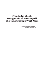 Nguồn tài chính trong nước và nước ngoài cho tăng trưởng ở Việt Nam