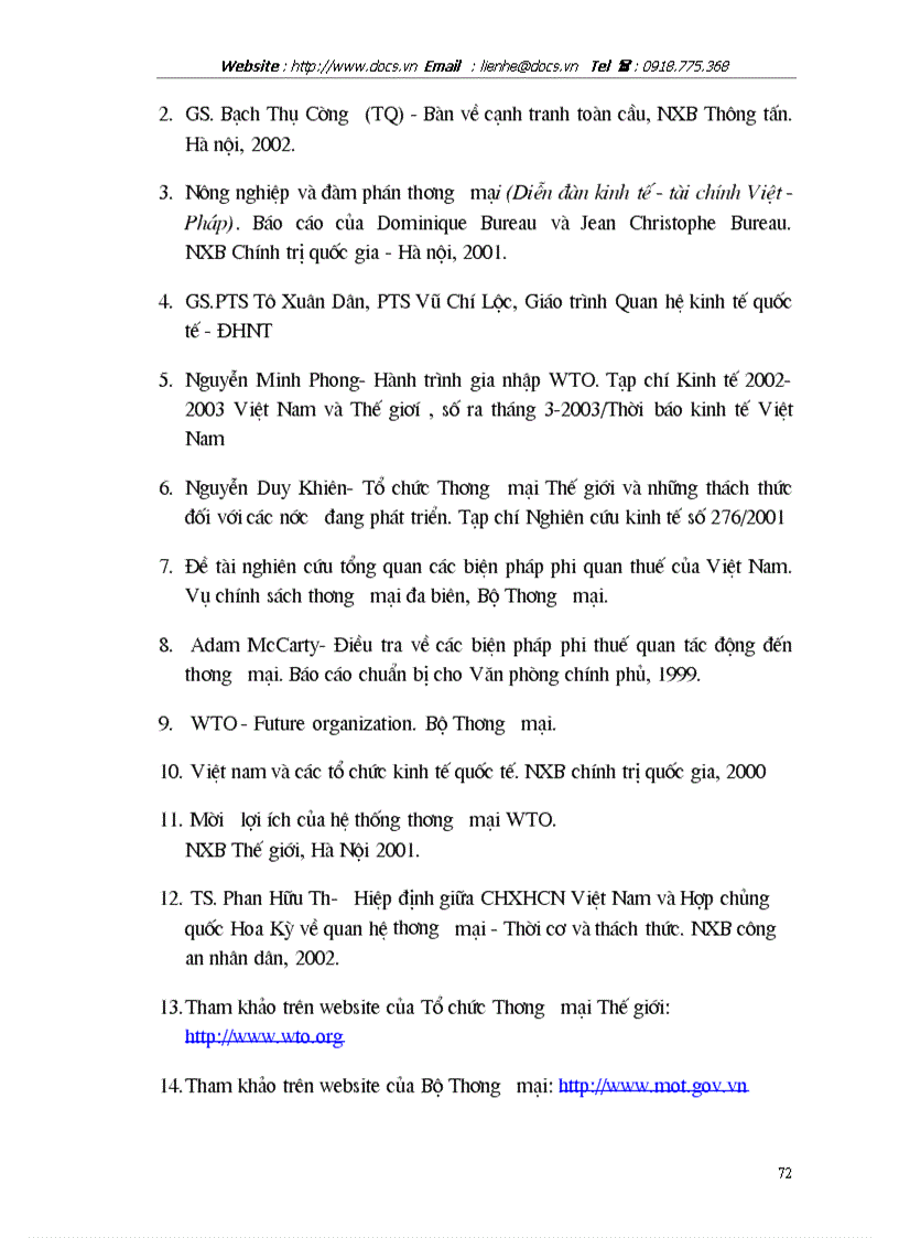 image for page Các biện pháp phi thuế quan và lộ trình cắt giảm của Việt Nam trong quá trình gia nhập Tổ chức Thương mại Thế giới WTO tới năm 2010