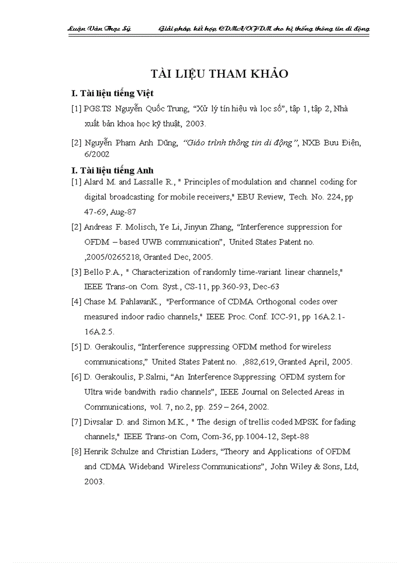 image for page Kỹ thuật đa truy nhập kênh truyền đa sóng mang phân chia theo mã MC CDMA