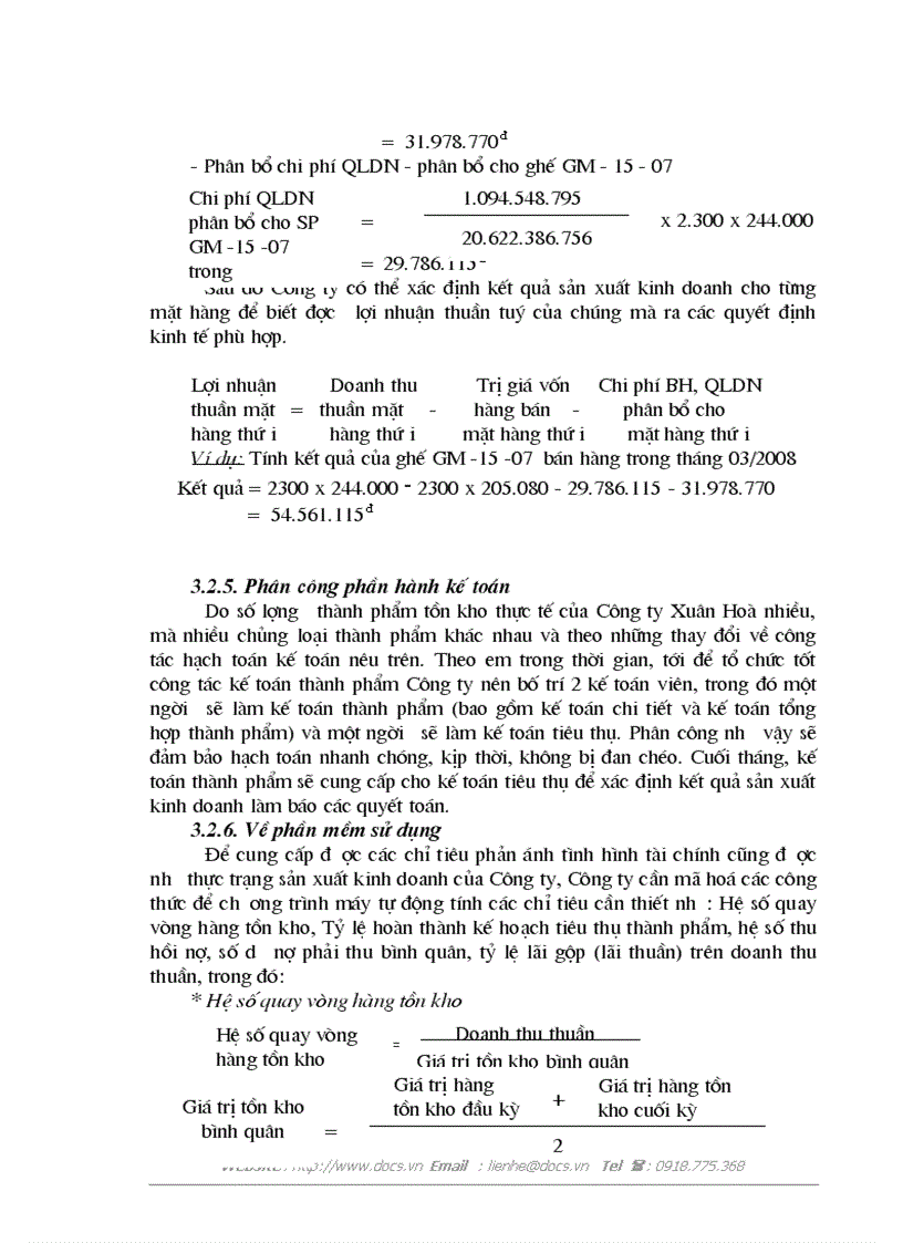 image for page Tổ chức công tác kế toán thành phẩm tiêu thụ thành phẩm và xác định kết quả kinh doanh tại Công ty TNHH Nhà nước một thành viên Xuân Hoà