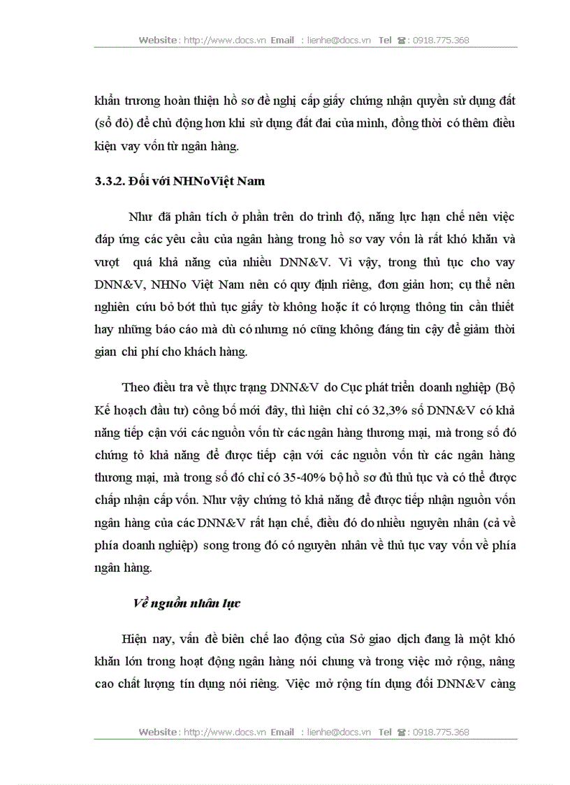 image for page Giải pháp mở rộng tín dụng đối với các doanh nghiệp nhỏ và vừa tại Sở giao dịch Ngân hàng nông nghiệp và phát triển nông thôn Việt Nam