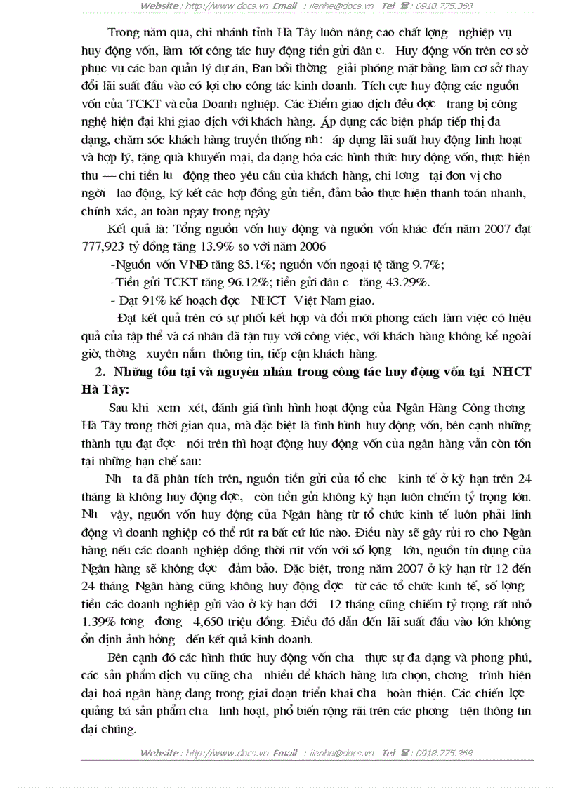 image for page Một số giải pháp nâng cao chất lượng huy động vốn tại NHCT Hà Tây