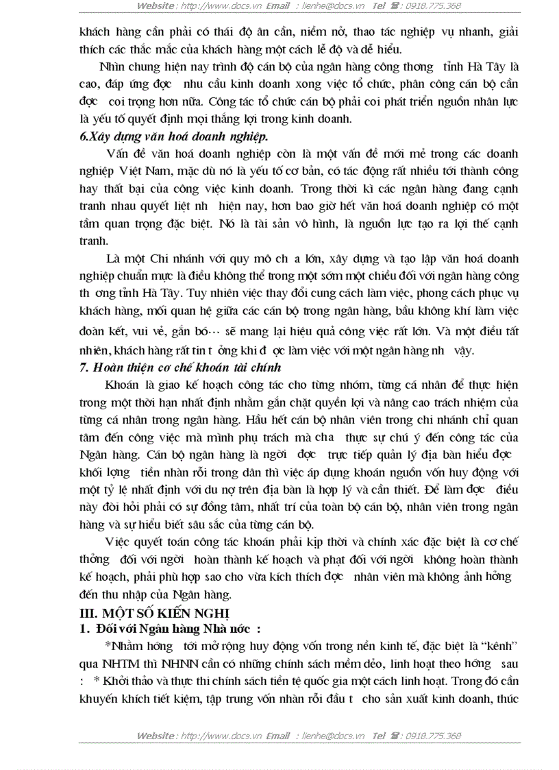 image for page Một số giải pháp nâng cao chất lượng huy động vốn tại NHCT Hà Tây