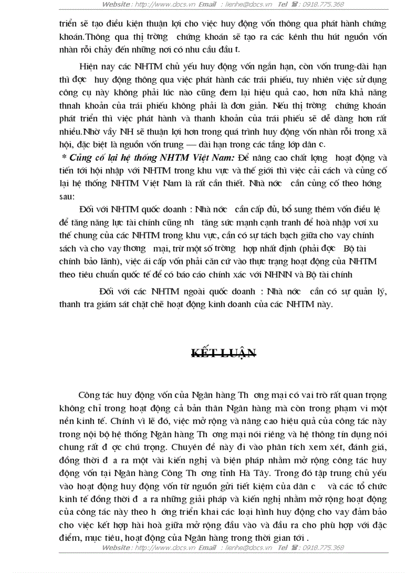 image for page Một số giải pháp nâng cao chất lượng huy động vốn tại NHCT Hà Tây