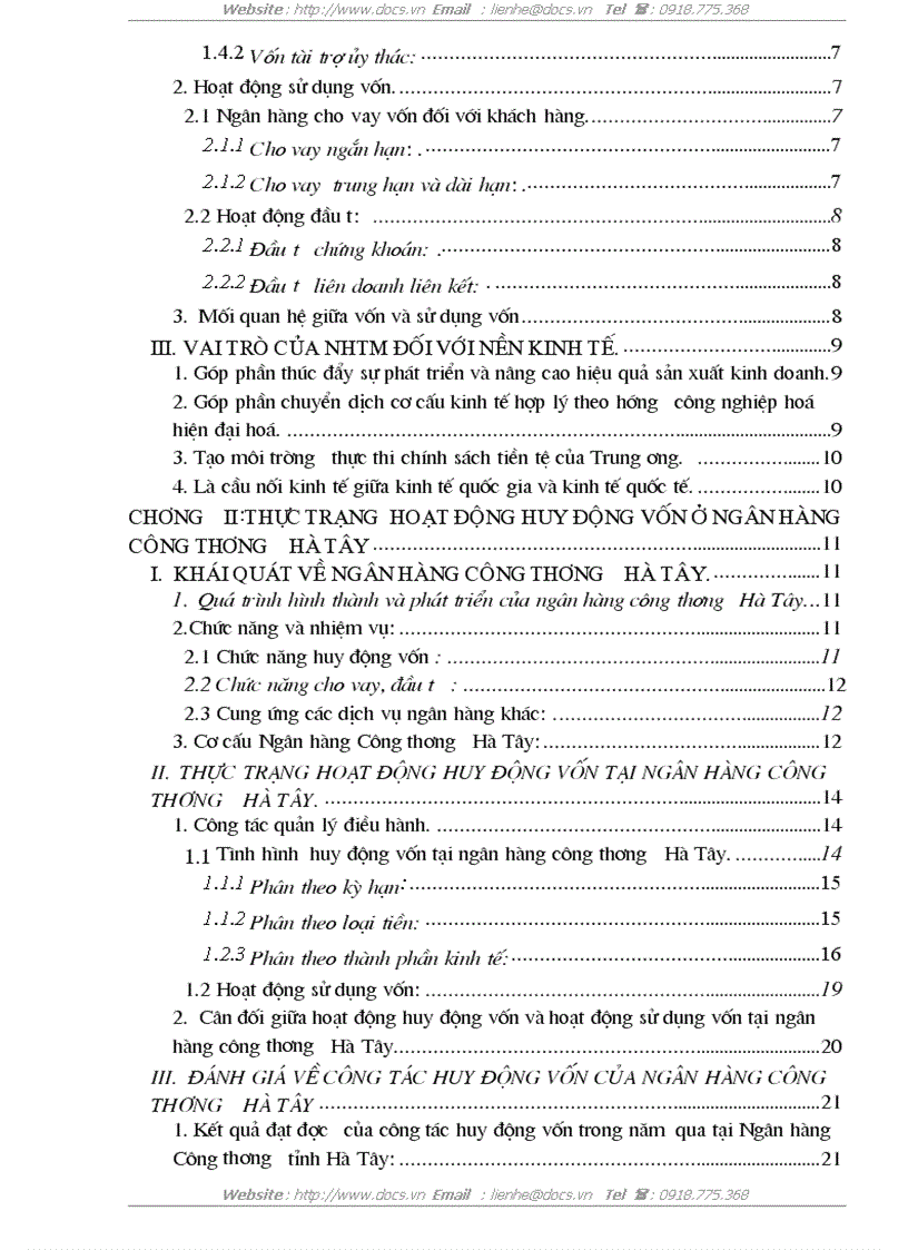 image for page Một số giải pháp nâng cao chất lượng huy động vốn tại NHCT Hà Tây