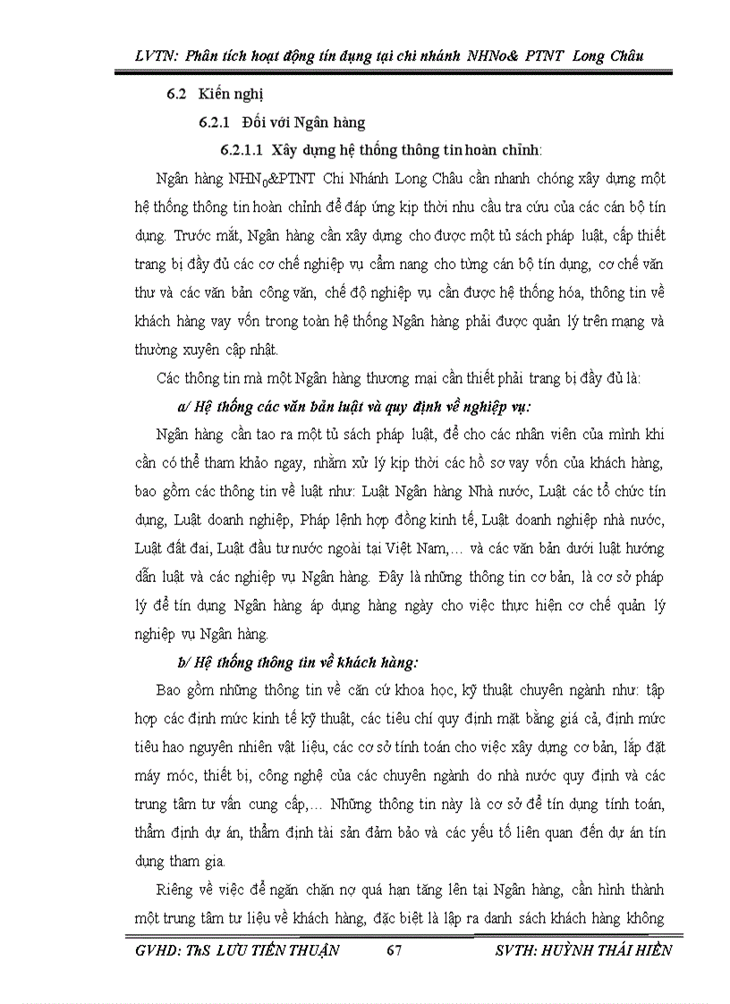 image for page Phân tích hoạt động tín dụng tại chi nhánh NHNo và PTNT Long Châu