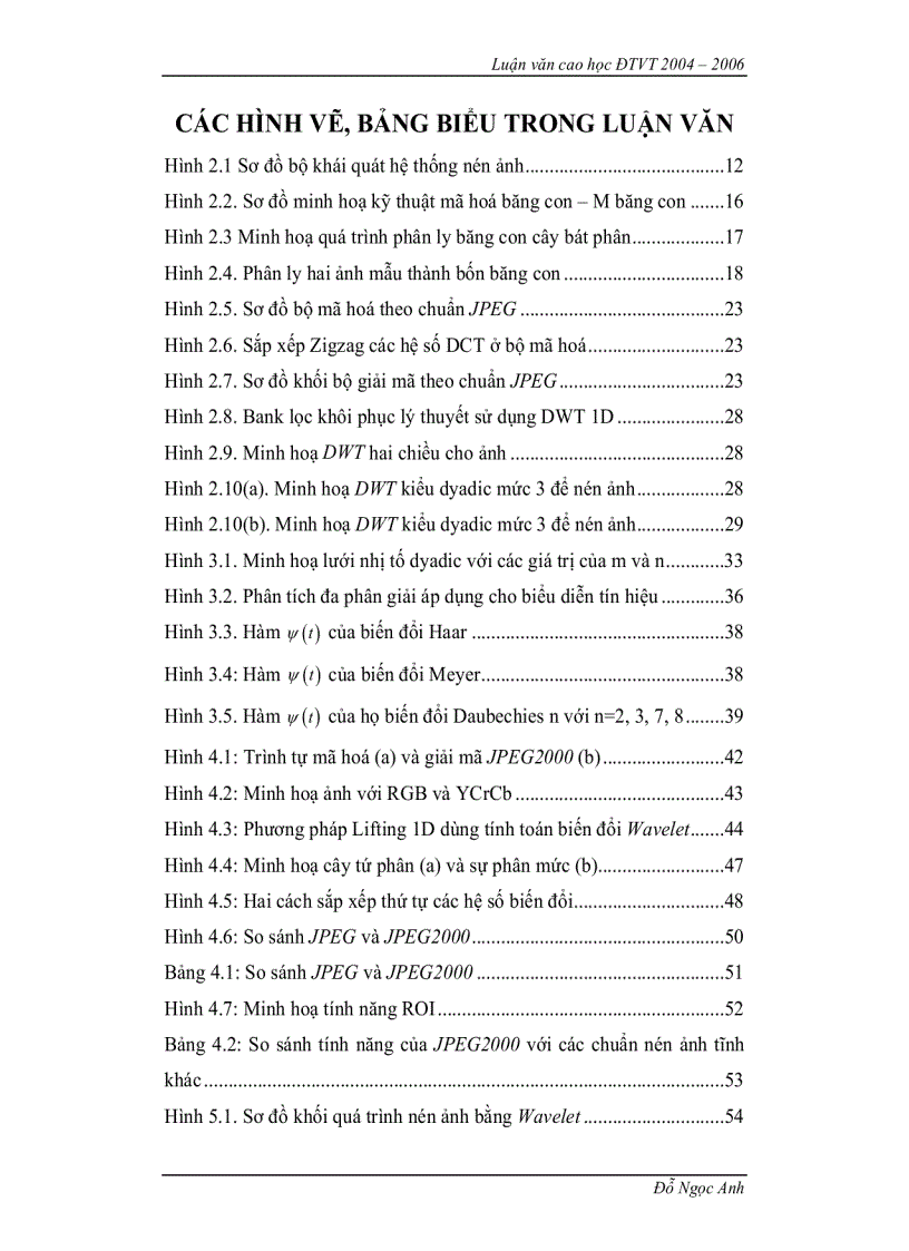 image for page Nén ảnh sử dụng biến đổi wavelet và ứng dụng trong các dịch vụ dữ liệu đa phương tiện di động