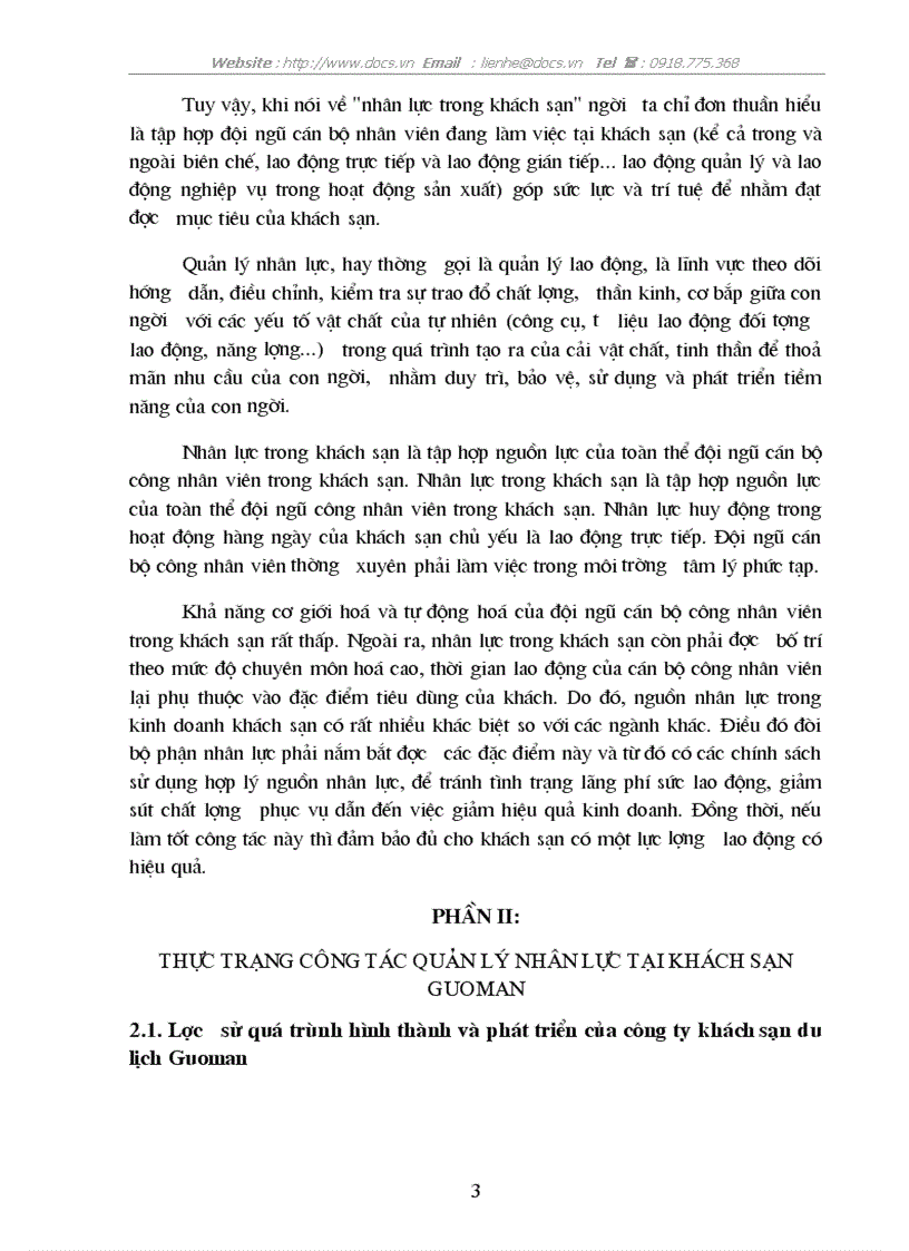 image for page Thực trạng và biện pháp để hoàn thiện công tác tổ chức quản lý nhân lực tại khách sạn Guoman
