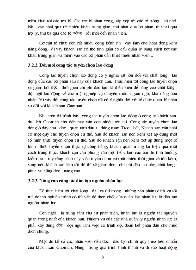 image for page Thực trạng và biện pháp để hoàn thiện công tác tổ chức quản lý nhân lực tại khách sạn Guoman