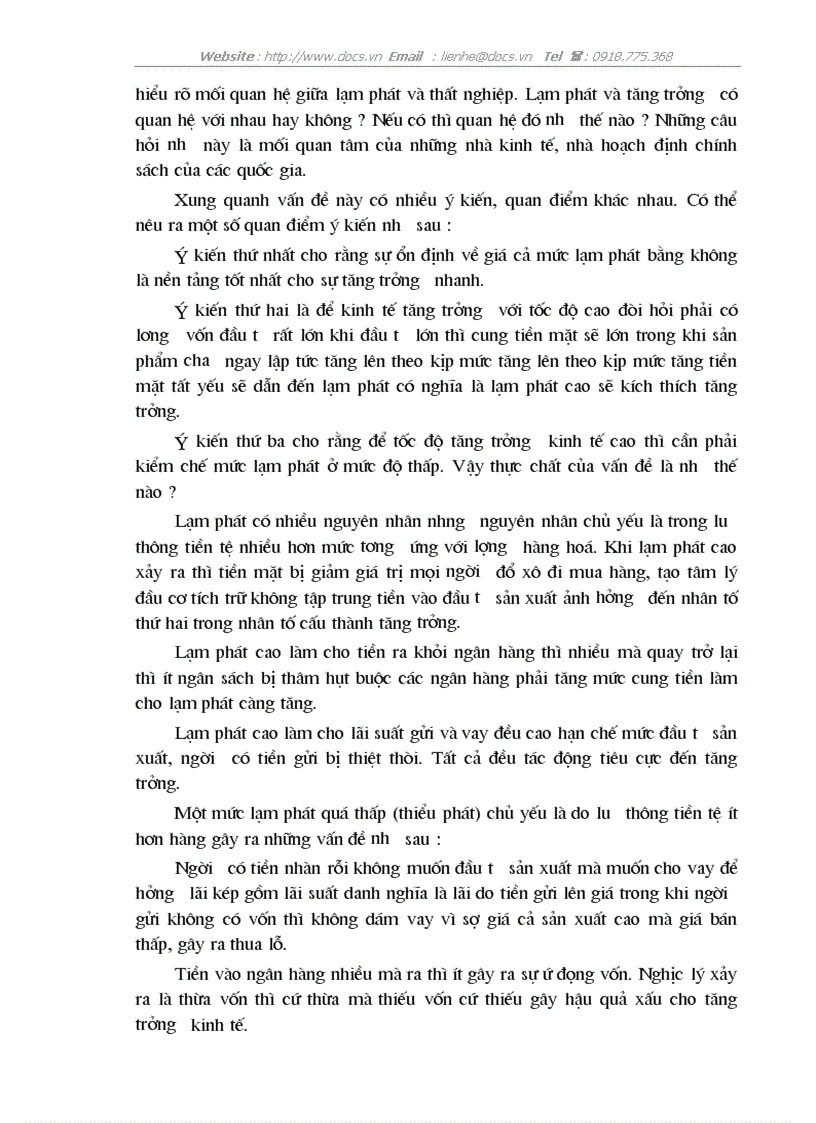 image for page Lạm phát thất nghiệp và mối quan hệ giữa lạm phát thất nghiệp với tăng trưởng kinh tế