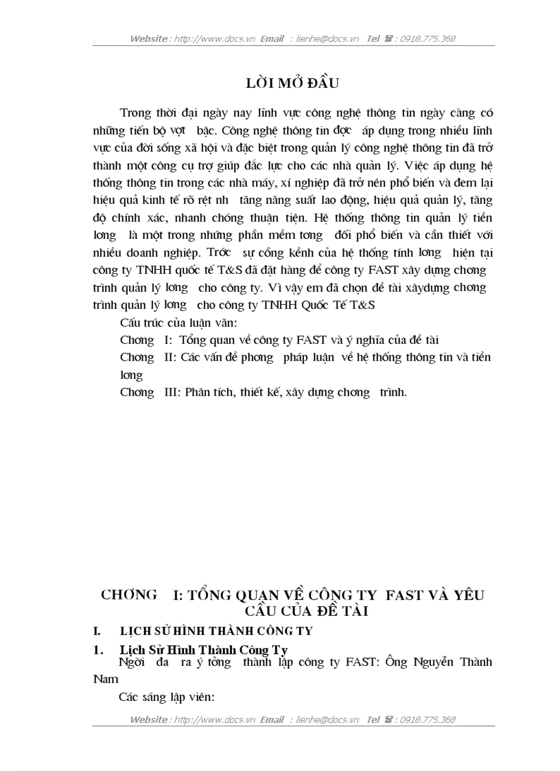 image for page Xây dựng chương trình quản lý lương cho công ty TNHH Quốc Tế T S