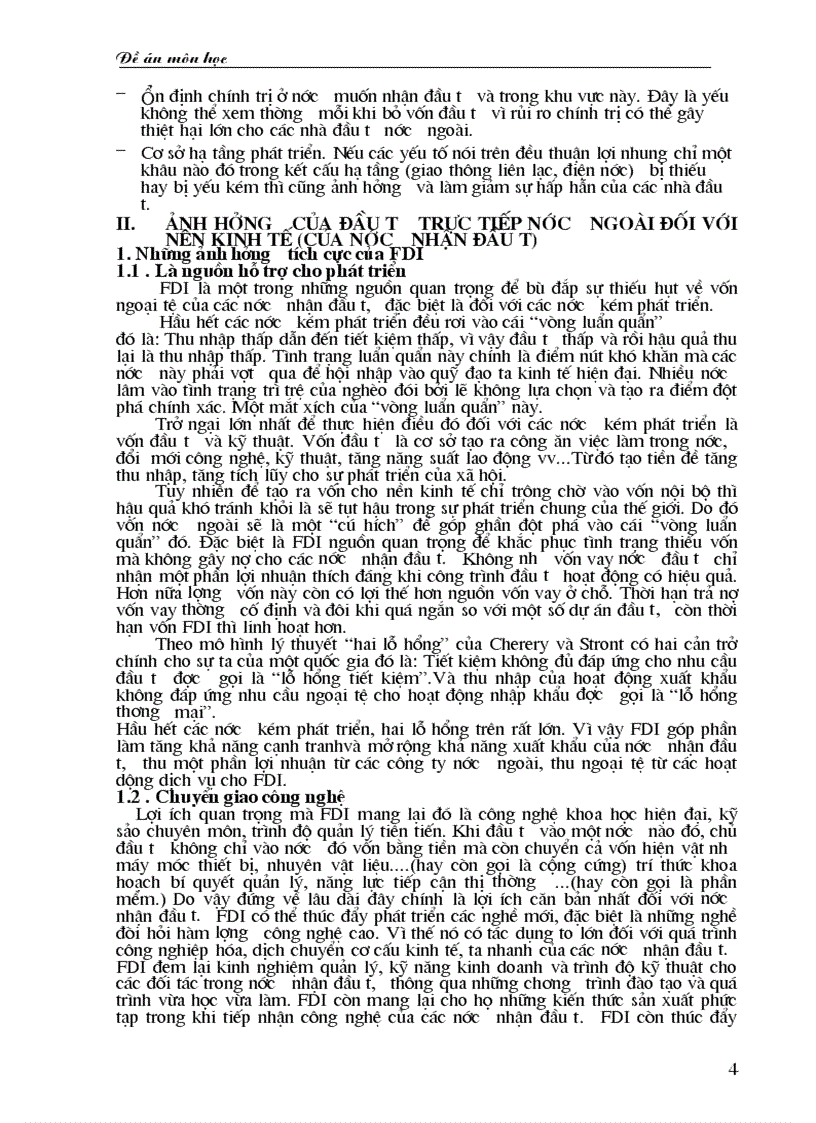 image for page Thực trạng huy động vốn FDI vào Việt Nam trong thời gian qua