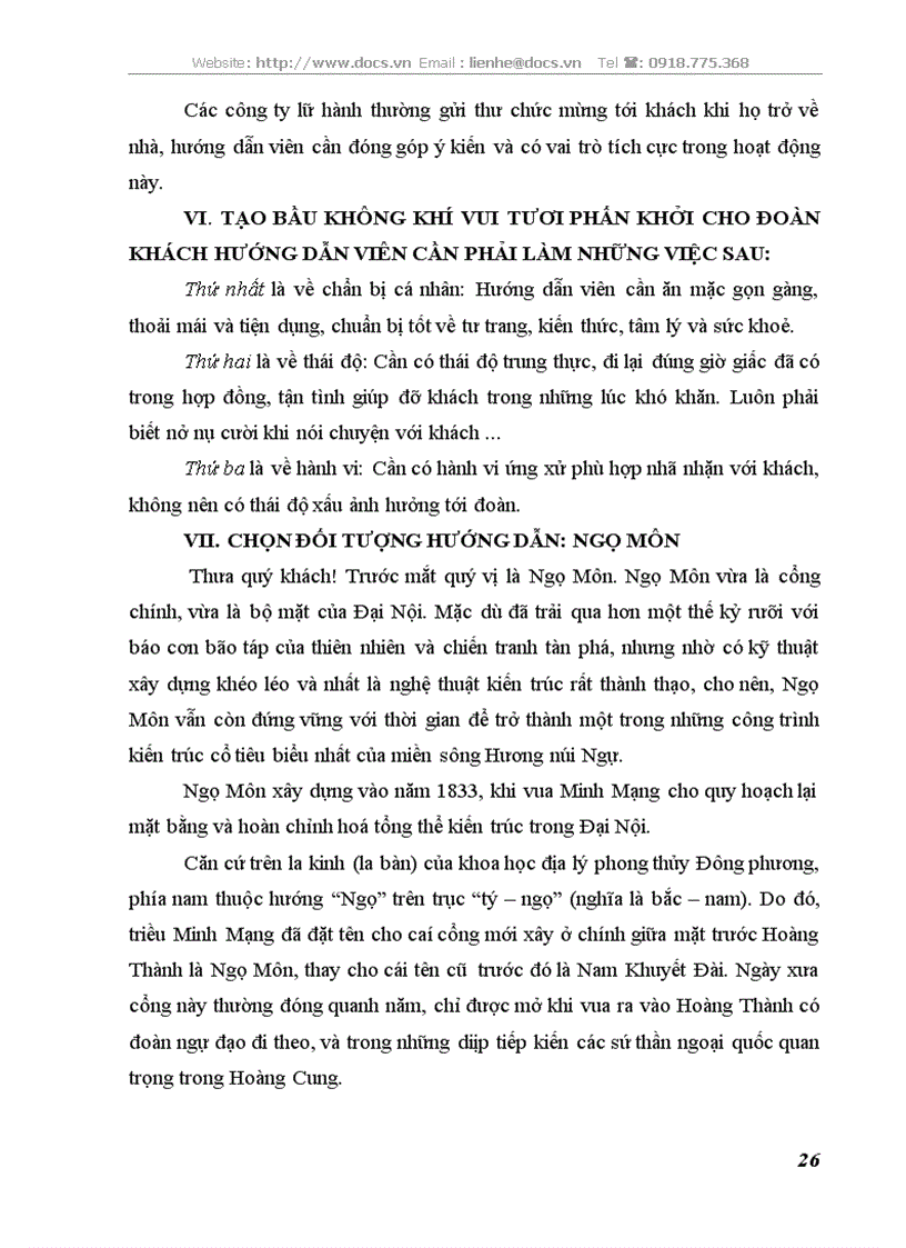 image for page Tổ chức thực hiện các chương trình du lịch tại Công ty Lữ hành