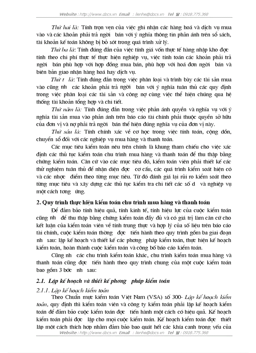 image for page Hoàn thiện quy trình kiểm toán chu trình mua hàng và thanh toán trong kiểm toán Báo cáo tài chính do Công ty Dịch vụ Tư vấn Tài chính Kế toán và Kiểm