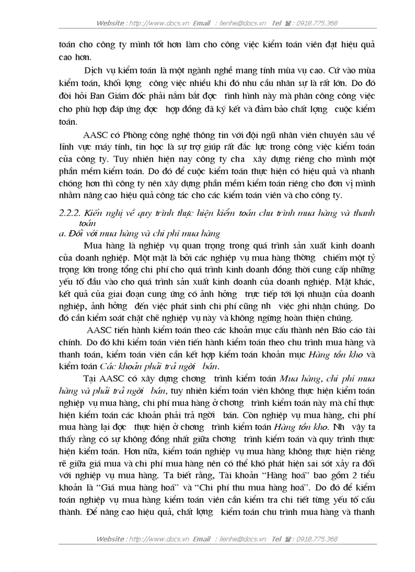 image for page Hoàn thiện quy trình kiểm toán chu trình mua hàng và thanh toán trong kiểm toán Báo cáo tài chính do Công ty Dịch vụ Tư vấn Tài chính Kế toán và Kiểm