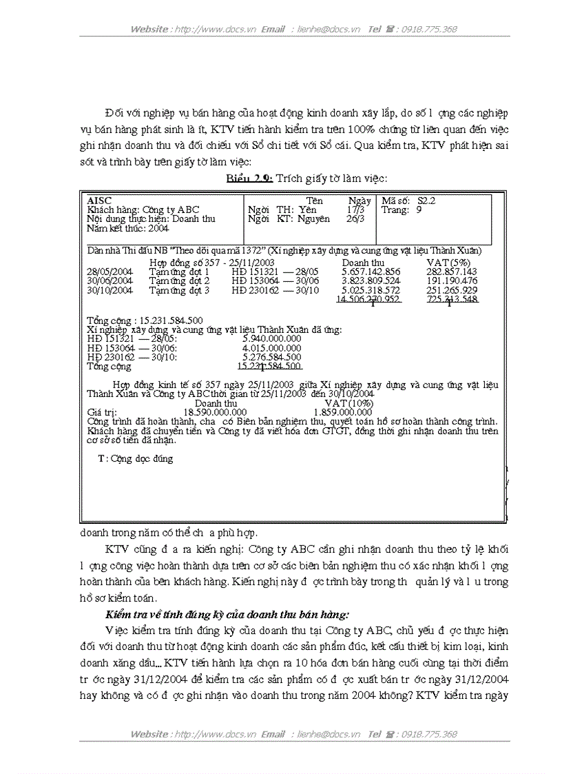 image for page Hoàn thiện kiểm toán chu trình bán hàng và thu tiền trong kiểm toán Báo cáo tài chính do AISC thực hiện