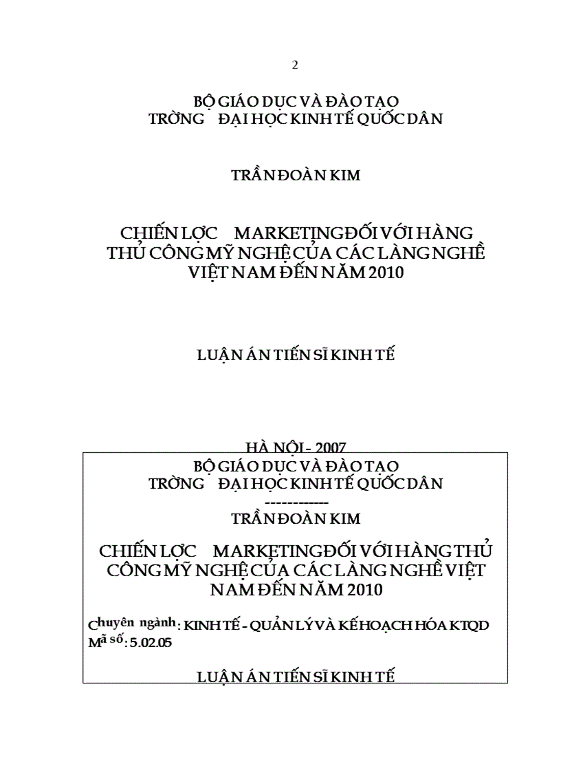 image for page Chiến lược marketing đối với hàng thủ công mỹ nghệ của các làng nghề việt nam đến năm 2010