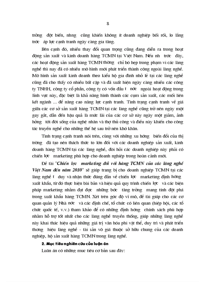 image for page Chiến lược marketing đối với hàng thủ công mỹ nghệ của các làng nghề việt nam đến năm 2010