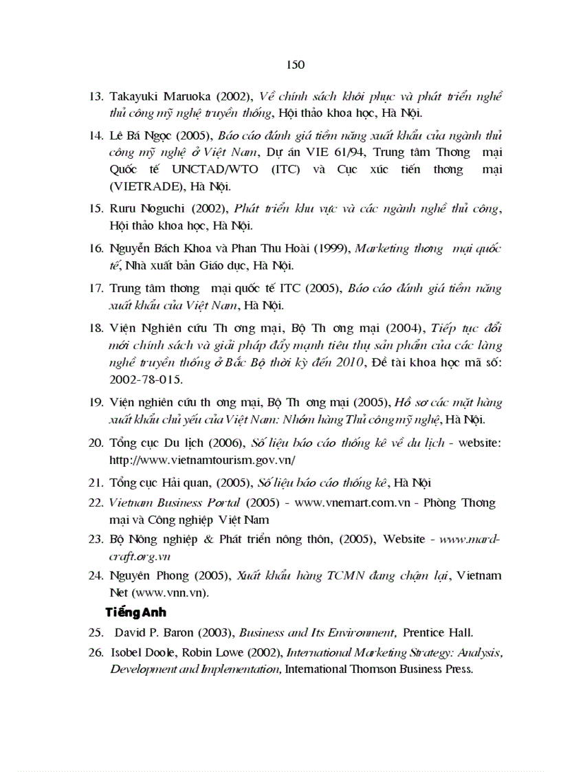 image for page Chiến lược marketing đối với hàng thủ công mỹ nghệ của các làng nghề việt nam đến năm 2010