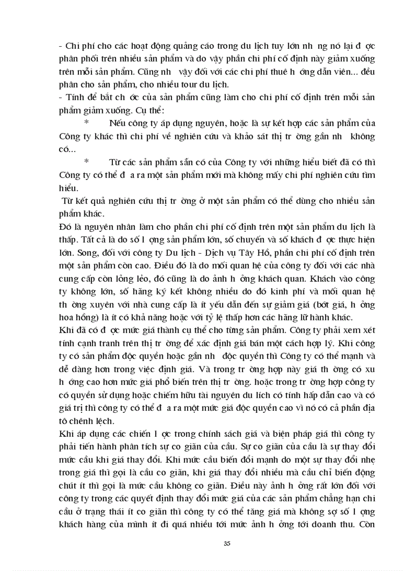 image for page Giá chính sách giá trong kinh doanh lữ hành của công ty Du lịch dịch vụ Tây Hồ thực trạng và giải pháp thu hút khách