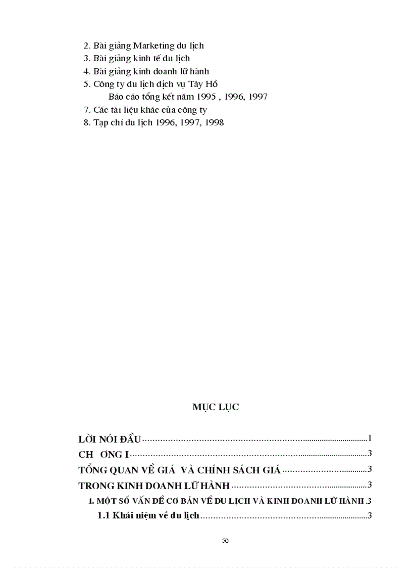 image for page Giá chính sách giá trong kinh doanh lữ hành của công ty Du lịch dịch vụ Tây Hồ thực trạng và giải pháp thu hút khách