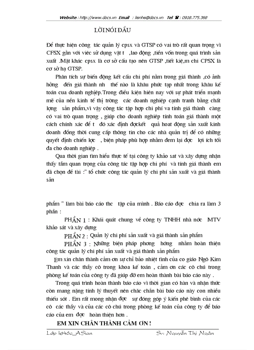 image for page Quản lý chi phí sản xuất và giá thành sản phẩm công ty TNHH nhà nước MTV