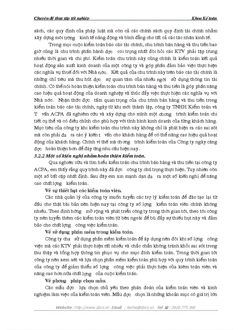 image for page Hoàn thiện kiểm toán chu trình bán hàng và thu tiền trong quy trình kiểm toán báo cáo tài chính do Công ty TNHH Kiểm toán và Tư vấn ACPA thực hiện