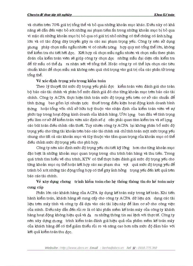 image for page Hoàn thiện kiểm toán chu trình bán hàng và thu tiền trong quy trình kiểm toán báo cáo tài chính do Công ty TNHH Kiểm toán và Tư vấn ACPA thực hiện