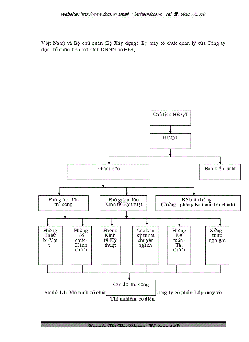 image for page Kế toán chi phí sản xuất và tính giá thành sản phẩm xây lắp tại Công ty cổ phần Lắp máy và Thí nghiệm cơ điện