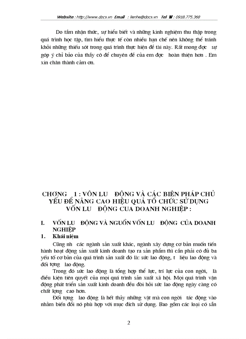 image for page Một số giải pháp nhằm nâng cao hiệu quả sử dụng vốn lưu động tại Công ty trách nhiệm hữu hạn Tân Thành