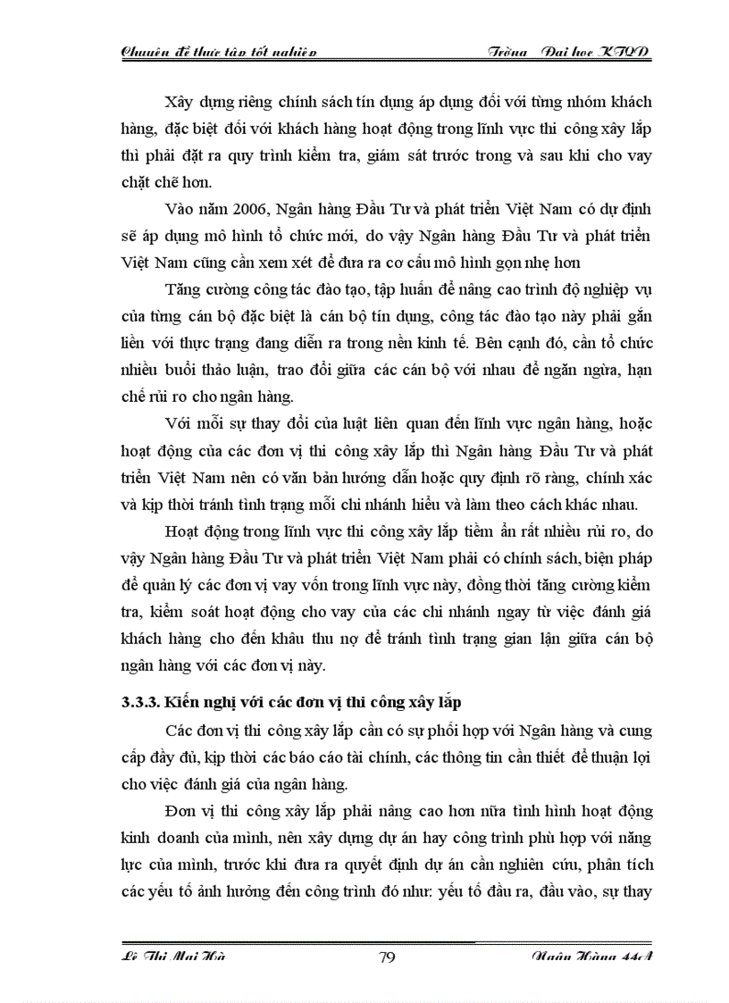 image for page Nâng cao chất lượng cho vay ngắn hạn đối với các đơn vị thi công xây lắp tại Sở giao dịch Ngân hàng Đầu tư và Phát triển Việt Nam