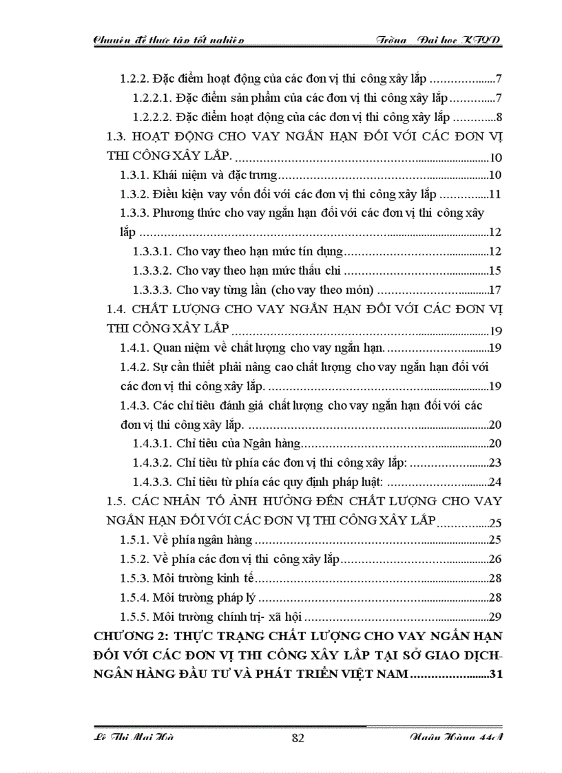image for page Nâng cao chất lượng cho vay ngắn hạn đối với các đơn vị thi công xây lắp tại Sở giao dịch Ngân hàng Đầu tư và Phát triển Việt Nam