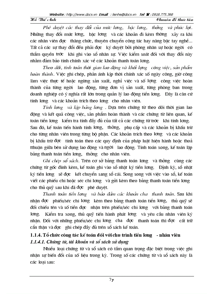 image for page Hoàn thiện kiểm toán chu trình tiền lương nhân viên trong kiểm toán báo cáo tài chính do Công ty Trách nhiệm Hữu hạn Kiểm toán và Tư vấn ACPA thực h