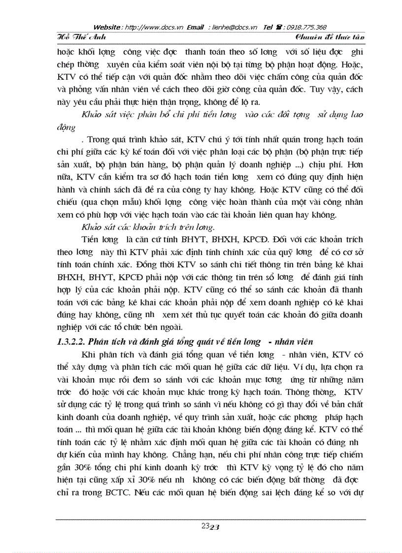 image for page Hoàn thiện kiểm toán chu trình tiền lương nhân viên trong kiểm toán báo cáo tài chính do Công ty Trách nhiệm Hữu hạn Kiểm toán và Tư vấn ACPA thực h