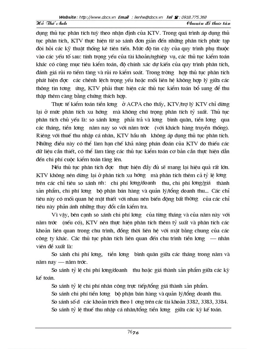 image for page Hoàn thiện kiểm toán chu trình tiền lương nhân viên trong kiểm toán báo cáo tài chính do Công ty Trách nhiệm Hữu hạn Kiểm toán và Tư vấn ACPA thực h