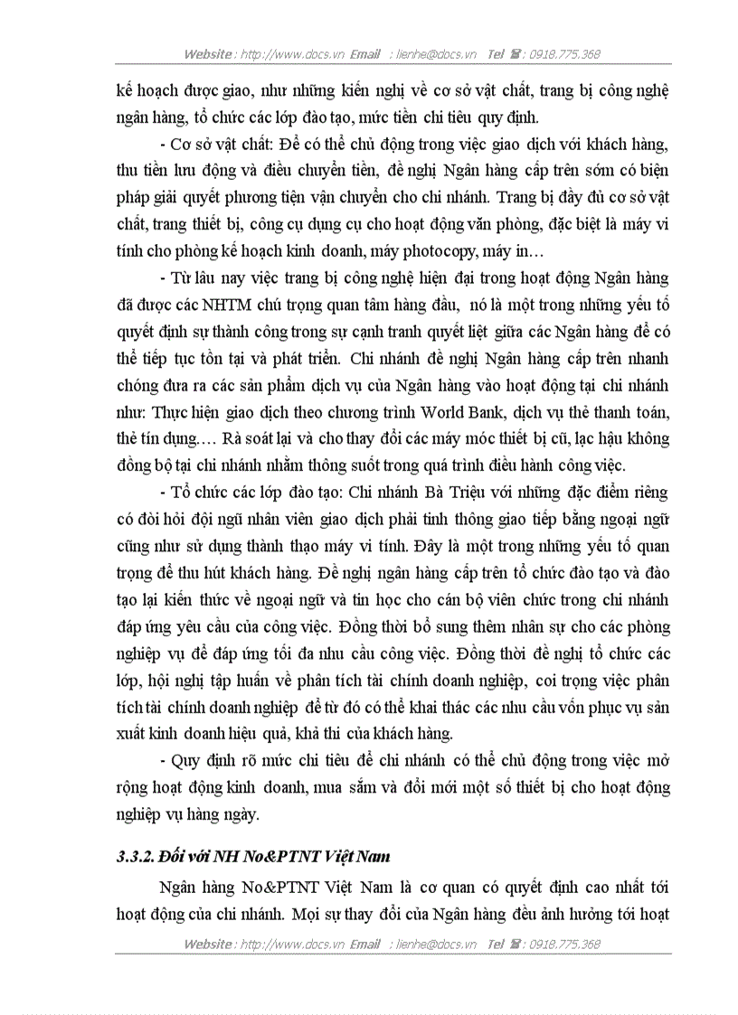 image for page Mở rộng hoạt động cho vay đối với DNNQD tại chi nhánh Ngân hàng No PTNT Bà Triệu