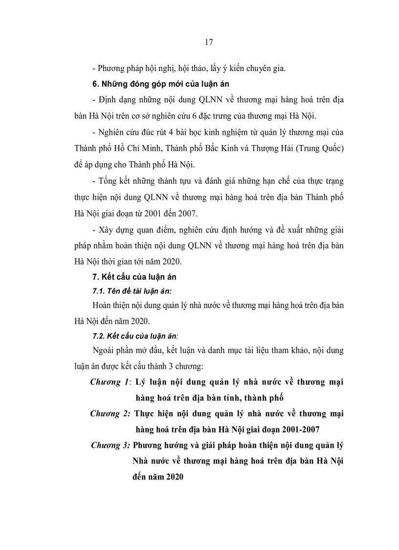 image for page Hoàn thiện nội dung quản lý nhà nước về thương mại hàng hoá trên địa bàn Hà nội đến năm 2020