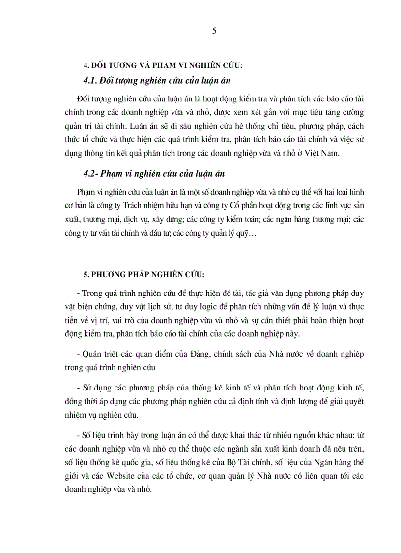 image for page Hoàn thiện kiểm tra phân tích báo cáo tài chinh với việc tăng cường quản trị tài chính trong các doanh nghiệp vừa và nhỏ ở việt nam